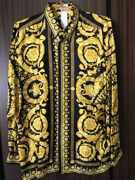 versace t shirt 1970 gebraucht|versace silk shirt vintage.